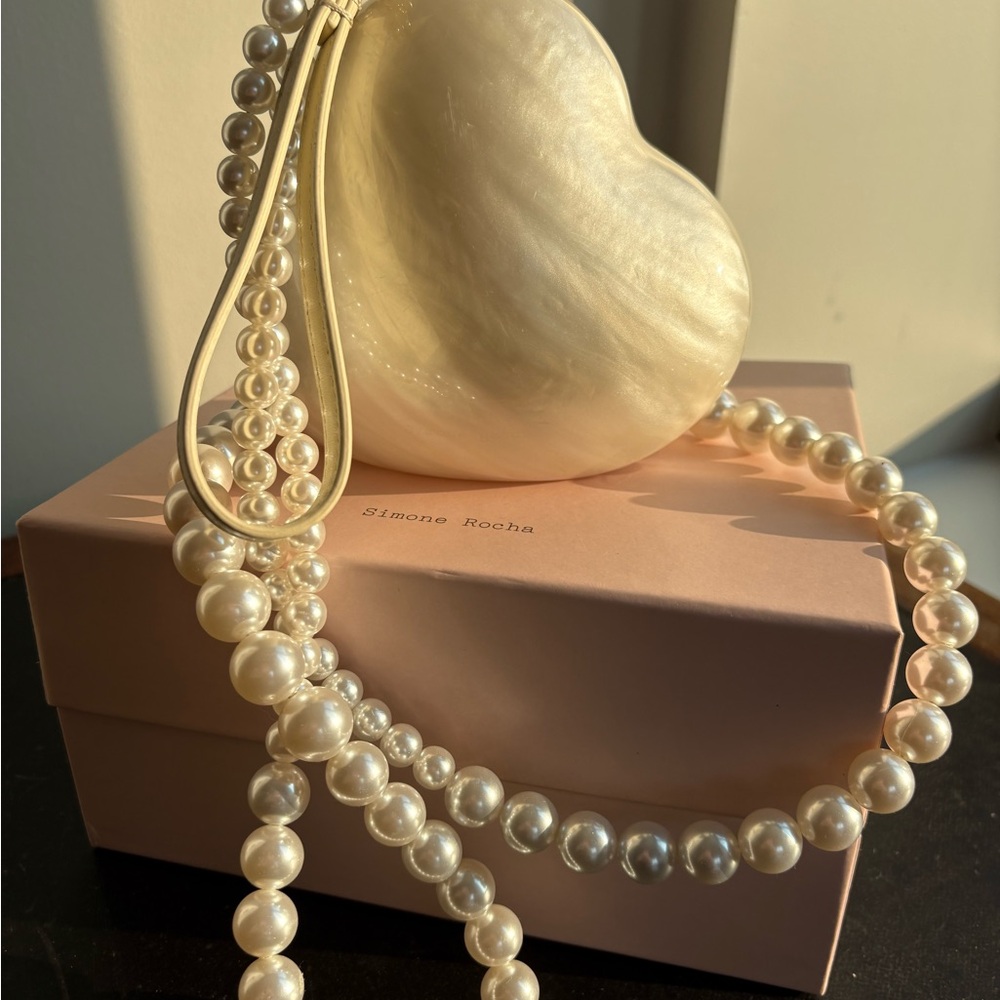 Simone Rocha Pearl Heart Bag